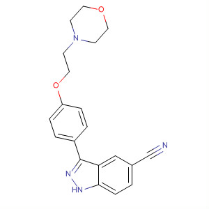 Structure of 3-[4-[2-(Morpholin-4-yl)ethoxy]phenyl]-1H-indazole-5-carbonitrile