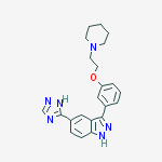Structure of 3-[3-[2-(1-Piperidinyl)ethoxy]phenyl]-5-(1H-1,2,4-triazol-5-yl)-1H-indazole