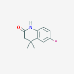 2(1H)-Quinolinone, 6-fluoro-3,4-dihydro-4,4-dimethyl-结构式