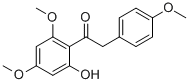 1-(2-Hydroxy-4,6-dimethoxyphenyl)-2-(4-methoxyphenyl)ethanone结构式