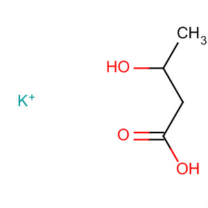 Structure of Butanoic acid, 3-hydroxy-, monopotassium salt