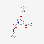 Structure of L-Glutamic acid, N-[(phenylmethoxy)carbonyl]-, 5-(1,1-dimethylethyl)1-(phenylmethyl) ester