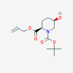 Structure of (2S,5S)-2-allyl 1-tert-butyl 5-hydroxypiperidine-1,2-dicarboxylate