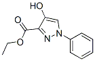 ethyl 4-hydroxy-1-phenyl-pyrazole-3-carboxylate结构式