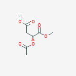 METHYL 2-(S)-ACETOXY-3-CARBOXYPROPANOATE结构式
