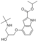 Structure of 4-[3-[(1,1-DIMETHYLETHYL)AMINO]-2-HYDROXYPROPOXY]-1H-INDOLE-2-CARBOXYLIC ACID, 1-METHYLETHYL ESTER
