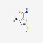 Structure of 4-amino-2-(methylsulfanyl)-1,3-thiazole-5-carboxamide