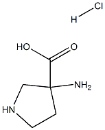 3-Aminopyrrolidine-3-carboxylic acid hydrochloride结构式