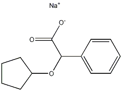 2-(Cyclopentyloxy)-2-phenylacetic acid, sodium salt结构式