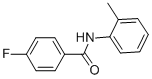 4-氟-N-(2-甲基苯基)苯甲酰胺结构式