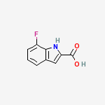 7-氟吲哚-2-羧酸结构式