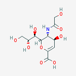 2-deoxy-2,3-didehydro-N-glycoloylneuraminic acid结构式