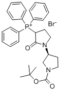 Structure of Phosphonium,[(3S)-1-[(1,1-dimethylethoxy)carbonyl]-2-oxo[1,3-bipyrrolidin]-3-yl]triphenyl-,bromide