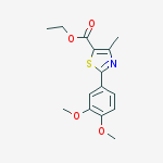 Structure of 2-(3,4-DIMETHOXY-PHENYL)-4-METHYL-THIAZOLE-5-CARBOXYLIC ACID