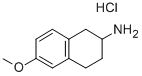 Chemical structure of 6-methoxy-1,2,3,4-tetrahydronaphthalen-2-aminium chloride
