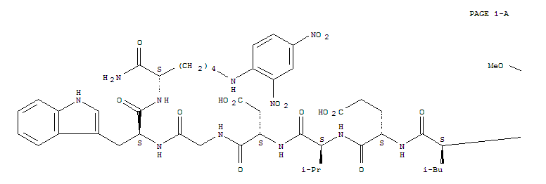 MCA-LEU-GLU-VAL-ASP-GLY-TRP-LYS(DNP)-NH2结构式