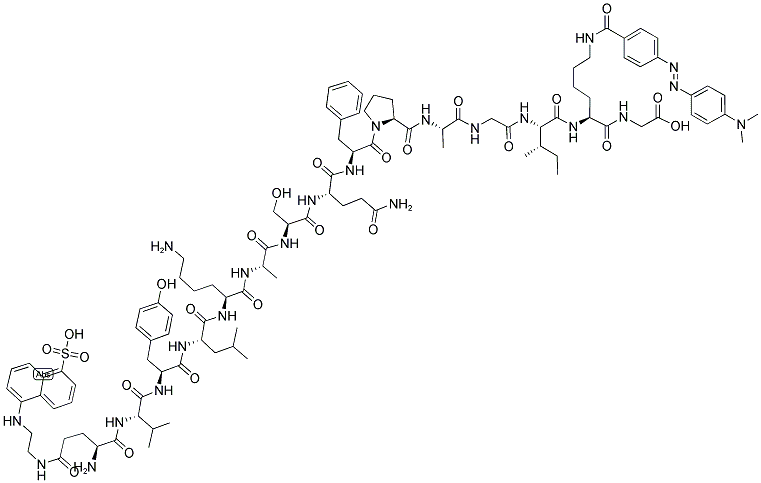Structure of H-GLU(EDANS)-VAL-TYR-LEU-LYS-ALA-SER-GLN-PHE-PRO-ALA-GLY-ILE-LYS(DABCYL)-GLY-OH
