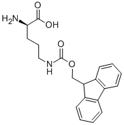 N5-[(9H-FLUOREN-9-YL METHOXY)CARBONYL]-D-ORNITHINE结构式