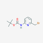Structure of Carbamic acid, [6-(bromomethyl)-2-pyridinyl]-, 1,1-dimethylethyl ester