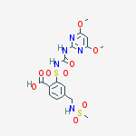 Structure of 2-{[(4,6-dimethoxypyrimidin-2-yl)carbamoyl]sulfamoyl}-4-{[(methylsulfonyl)amino]methyl}benzoic acid