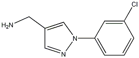 4-(氨基甲基)-1-(3-氯苯基)吡唑结构式