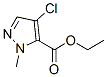 1H-PYRAZOLE-5-CARBOXYLIC ACID,4-CHLORO-1-METHYL-,ETHYL ESTER结构式