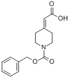 Structure of 1-Cbz-Piperidin-4-ylidene-acetic acid