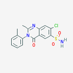 6-Quinazolinesulfonamide,7-chloro-3,4-dihydro-2-methyl-3-(2-methylphenyl)-4-oxo-结构式