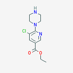 Structure of ethyl 5-chloro-6-piperazin-1-ylpyridine-3-carboxylate