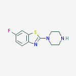 Structure of 6-fluoro-2-(piperazin-1-yl)-benzothiazole