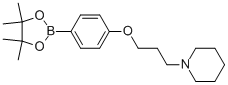 Structure of 1-(3-(4-(4,4,5,5-Tetramethyl-1,3,2-dioxaborolan-2-yl)phenoxy)propyl)piperidine