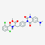 Methyl (2s)-2-[(2,6-dichlorobenzoyl)amino]-3-[4-[6-(dimethylamino)-1-methyl-2,4-dioxoquinazolin-3-yl]phenyl]propanoate结构式