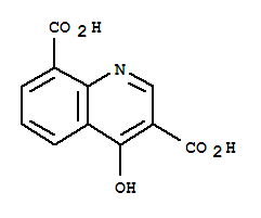 3,8-Quinolinedicarboxylicacid, 4-hydroxy-结构式