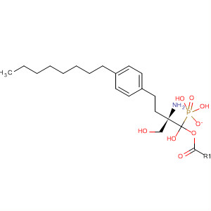 Structure of 1,3-Propanediol, 2-amino-2-[2-(4-octylphenyl)ethyl]-, mono(dihydrogenphosphate) (ester), (2R)-