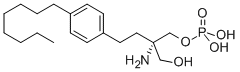 Chemical structure of (S) FTY720 PHOSPHATE