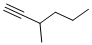 Structure of 3-METHYL-1-HEXYNE