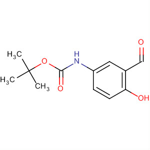 Structure of Carbamic acid, (3-formyl-4-hydroxyphenyl)-, 1,1-dimethylethyl ester