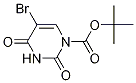 5-bromo-2,4-dioxo-3,4-dihydro-2H-pyrimidine-1-carboxylic acid tert-butyl ester结构式