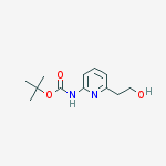 Structure of Carbamic acid, [6-(2-hydroxyethyl)-2-pyridinyl]-, 1,1-dimethylethyl ester