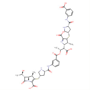 Structure of (4R,5S,6S)-3-[[(3S,5S)-5-[[[3-[[(1R,2S)-2-Carboxy-2-[(2S,3R)-5-carboxy-4-[[(3S,5S)-5-[[(3-carboxyphenyl)aMino]carbonyl]-3-pyrrolidinyl]thio]-3,4-dihydro-3-Methyl-2H-pyrrol-2-yl]-1-Methylethoxy]carbonyl]phenyl]aMino]carbonyl]-3-pyrrolidinyl]thio]-6-[(1R)-1