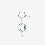 2-(4-chlorophenyl)cyclopentan-1-one结构式