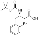 Structure of BOC-(S)-3-AMINO-4-(2-BROMO-PHENYL)-BUTYRIC ACID