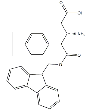 FMoc-(S)-3-AMino-4-(4-tert-butylphenyl)-butyric acid结构式