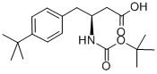 N-叔丁氧羰基-(S)-3-氨基-4-(4-叔丁基苯基)丁酸结构式
