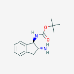 Structure of Tert-butyl N-[(1r,2r)-2-amino-2,3-dihydro-1h-inden-1-yl]carbamate