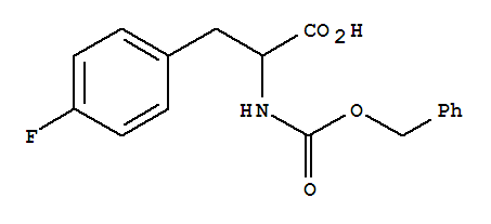 4-氟-N-[苄氧羰基]-DL-苯丙氨酸结构式