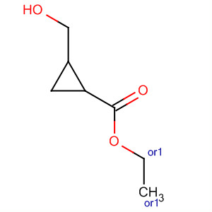 Structure of Cyclopropanecarboxylic acid, 2-(hydroxymethyl)-, ethyl ester,(1R,2R)-rel-