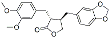 2(3H)-Furanone, 4-(1,3-benzodioxol-5-ylmethyl)-3-((3,4-dimethoxyphenyl )methyl)dihydro-, (3R-trans)-结构式
