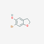 6-Bromo-2,3-dihydrobenzofuran-5-ol结构式