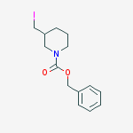 Chemical structure of benzyl 3-(iodomethyl)piperidine-1-carboxylate